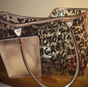 Clear Victoria secret tote